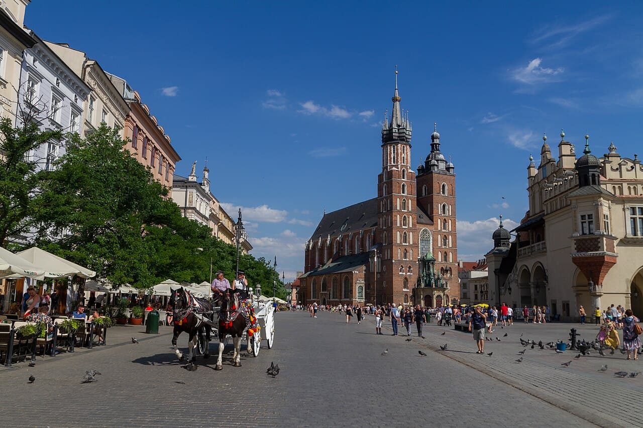 The main market square in Krakow