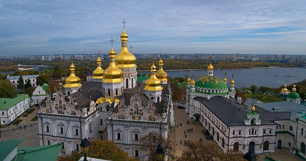 Kyiv Pechersk Lavra above the Dnipro